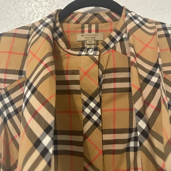 Authentic Iconic Print Burberry Luna Sleeveless Tie-Neck Dress (Size 2) - Picture 7 of 10